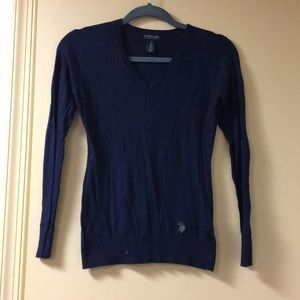 Cashmere navy light sweater